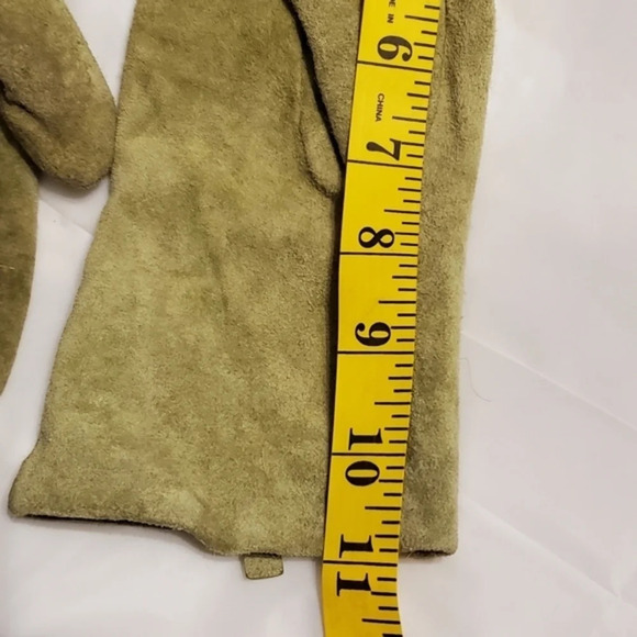 Cejon Celery Green suede feel gloves XL - Picture 4 of 8